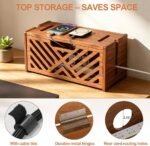 Extra Large Wooden Cable Management Box – 15.35 × 8.98 × 8.27 Inches - Image 3